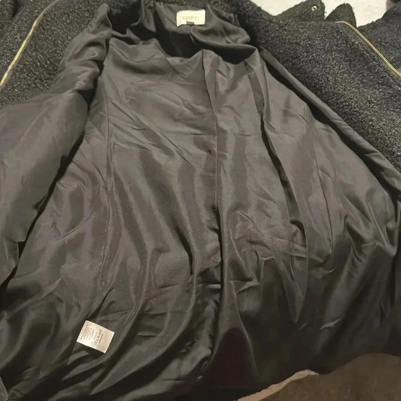 Loft curly funnel neck long coat size medium - Picture 8 of 8